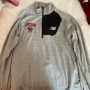 New Balance Boston College Gray Pullover (quarter zip)